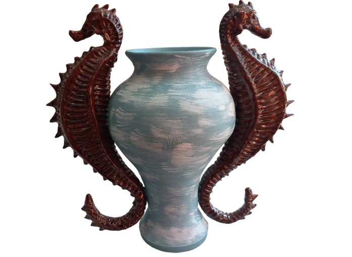 livart ceramic ejderha vazo