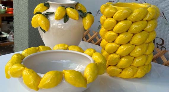 seramik vazo limon