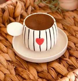 livart kalp kahve bardak
