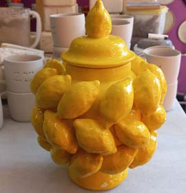 livart ceramic limonlu vazo